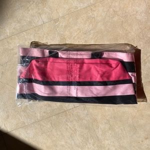 Victoria Secret Tote Bag Striped Pink and Black